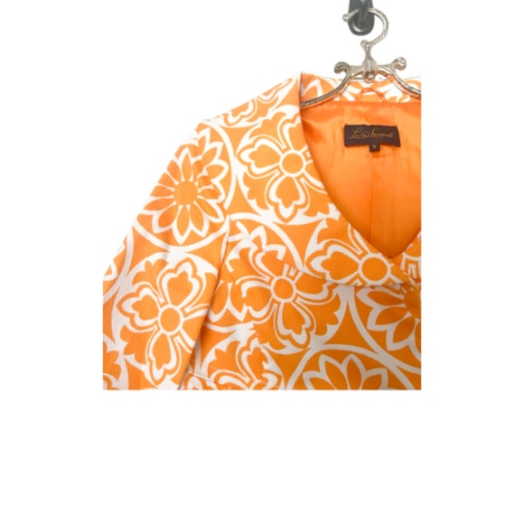 Lisa Spagnolii Short  3/4 Sleeve Orange Jacket Size S - Picture 9 of 16